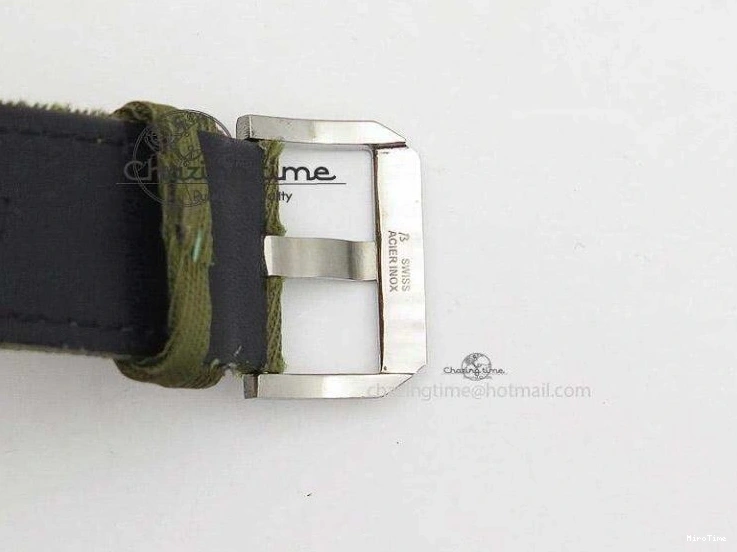 MIROTIME 0301 Big Pilot Top Gun Miramar PVD Plated Titanium on Green Nylon Strap A23J Refined 7398